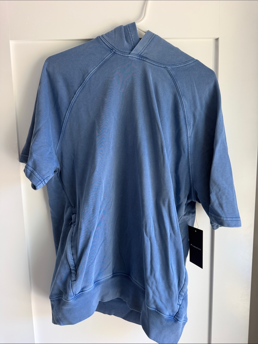 Fabletics Men's Short-Sleeve Hoodie in Dusty Blue